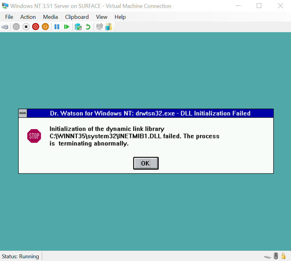 Windows NT 3.51 Installation Error