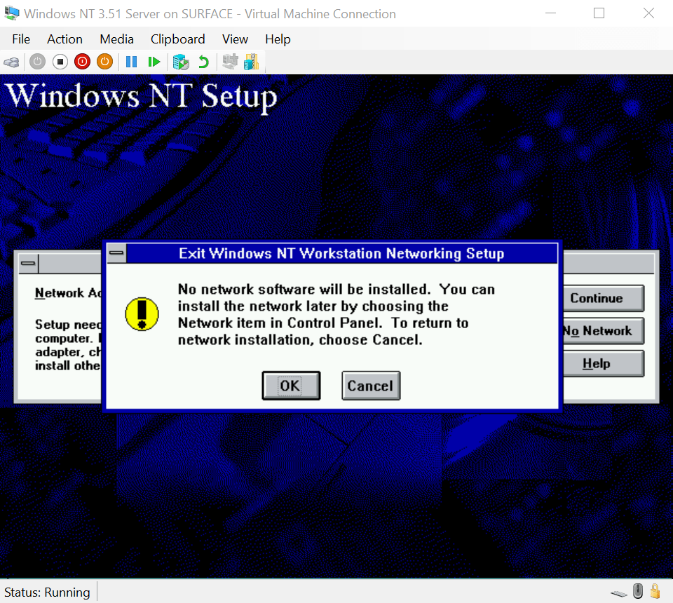 Windows NT 3.51 Network Card Message 4