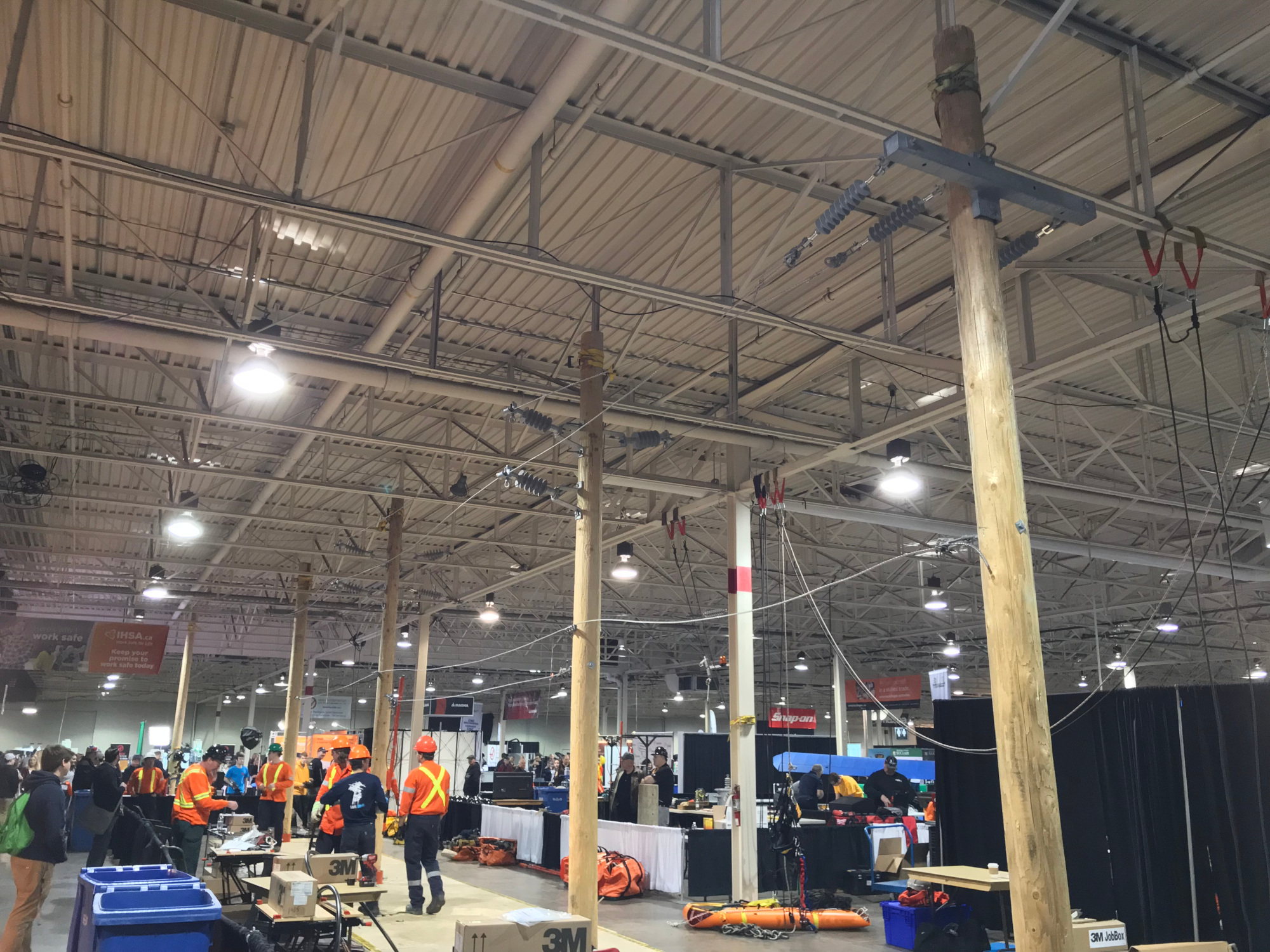 Skills Ontario 2018 Competition. Powerline technician area.