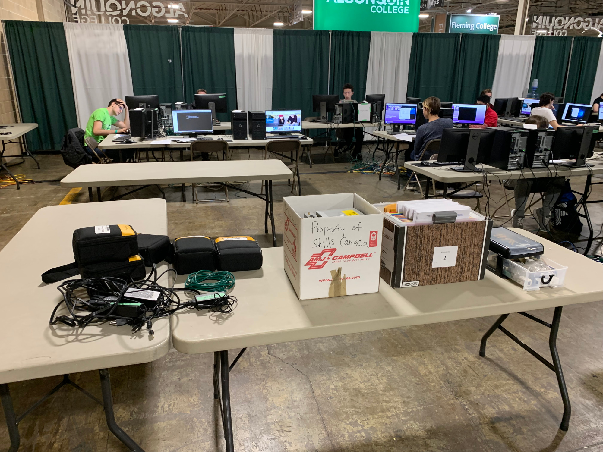 Skills Ontario 2019 Competition. IT Network Systems Administration competition area.